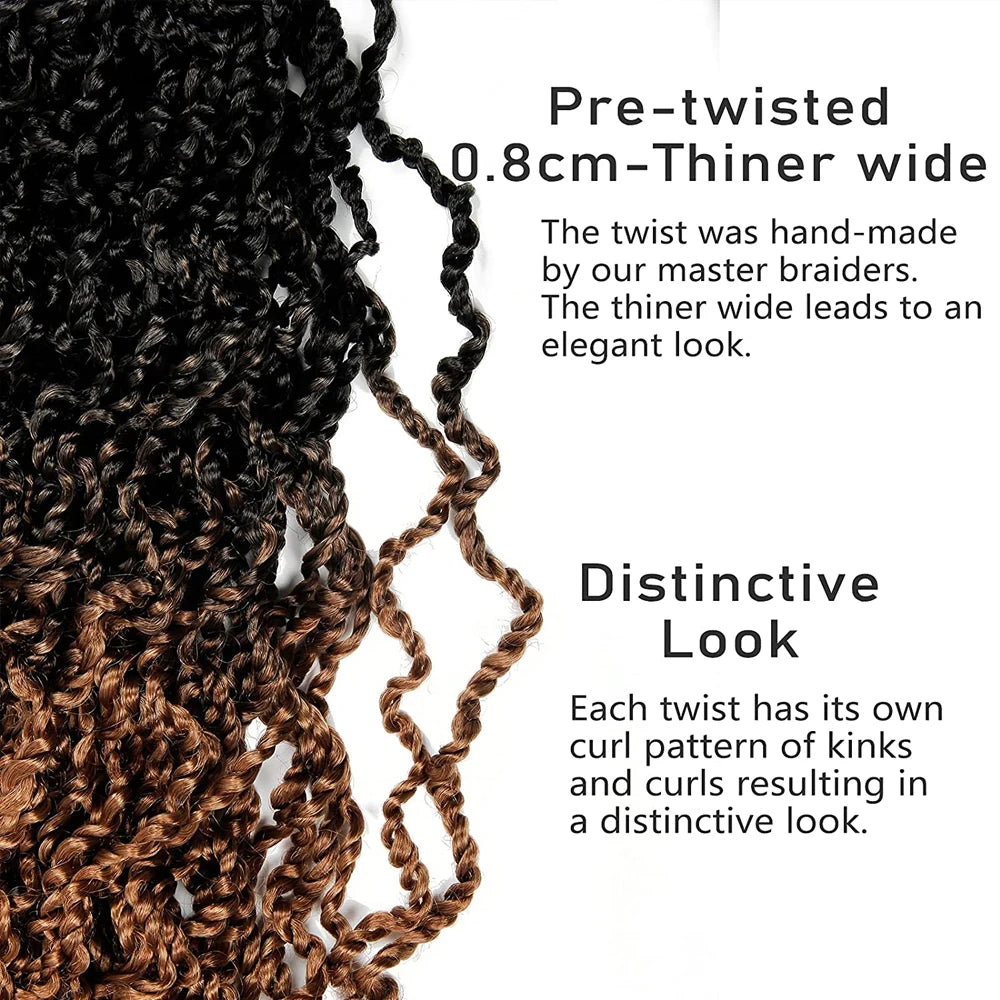 Majesty Twist Hair Curly Passion Twist Crochet Hair 26'' Long Synthetic Braiding Hair Extension Pre-Looped Senegalese Twist