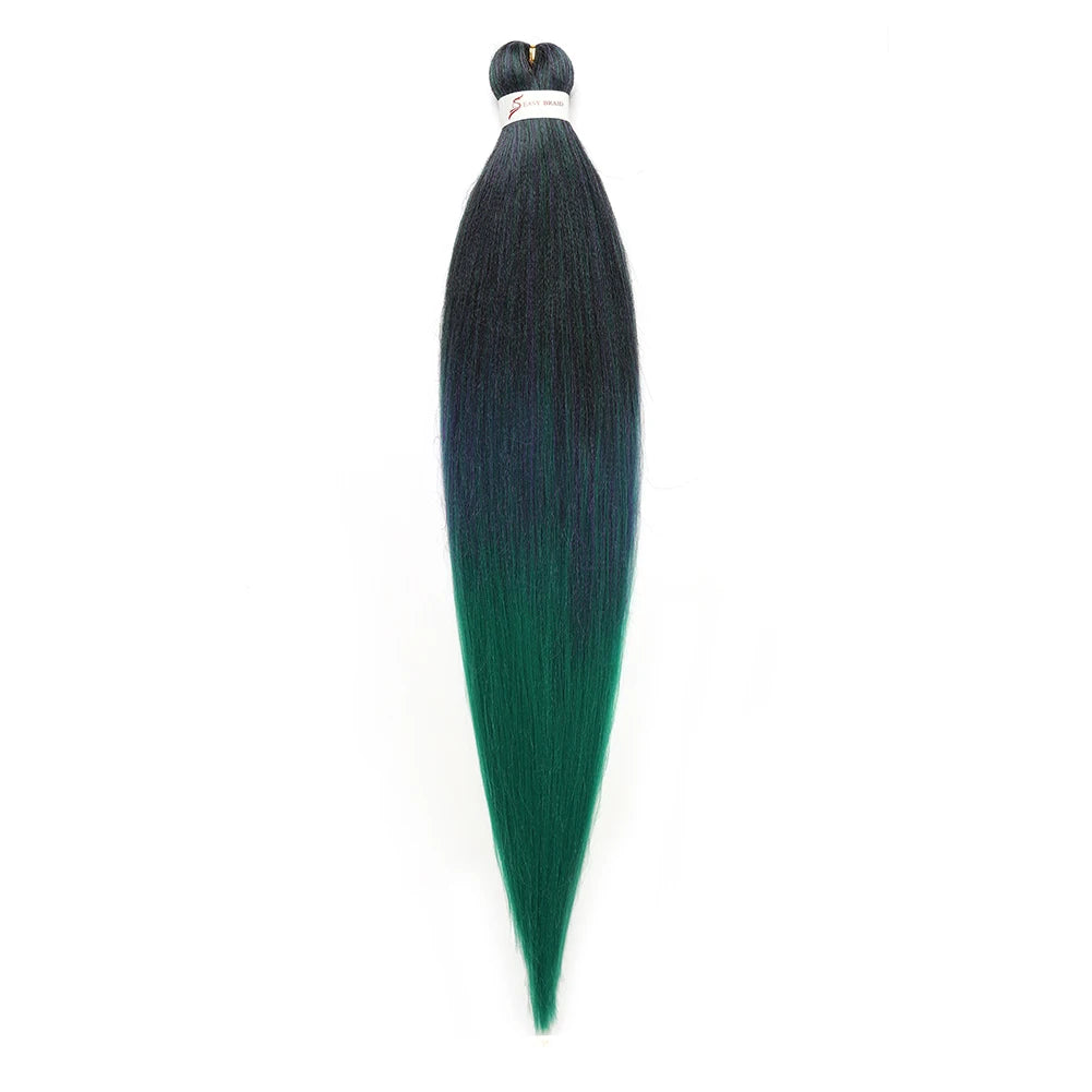 Pre-stretched Braids Hair Professional Itch Free Hot Water Setting Synthetic Fiber Ombre Yaki Texture Braid Hair Extensions