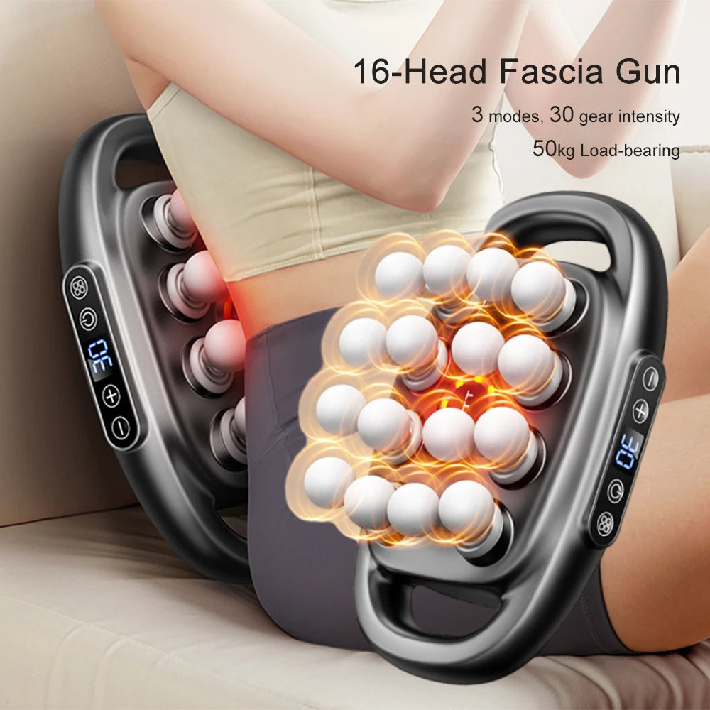 Foreverlily 16 Head Fascia Gun High Frequency Massager