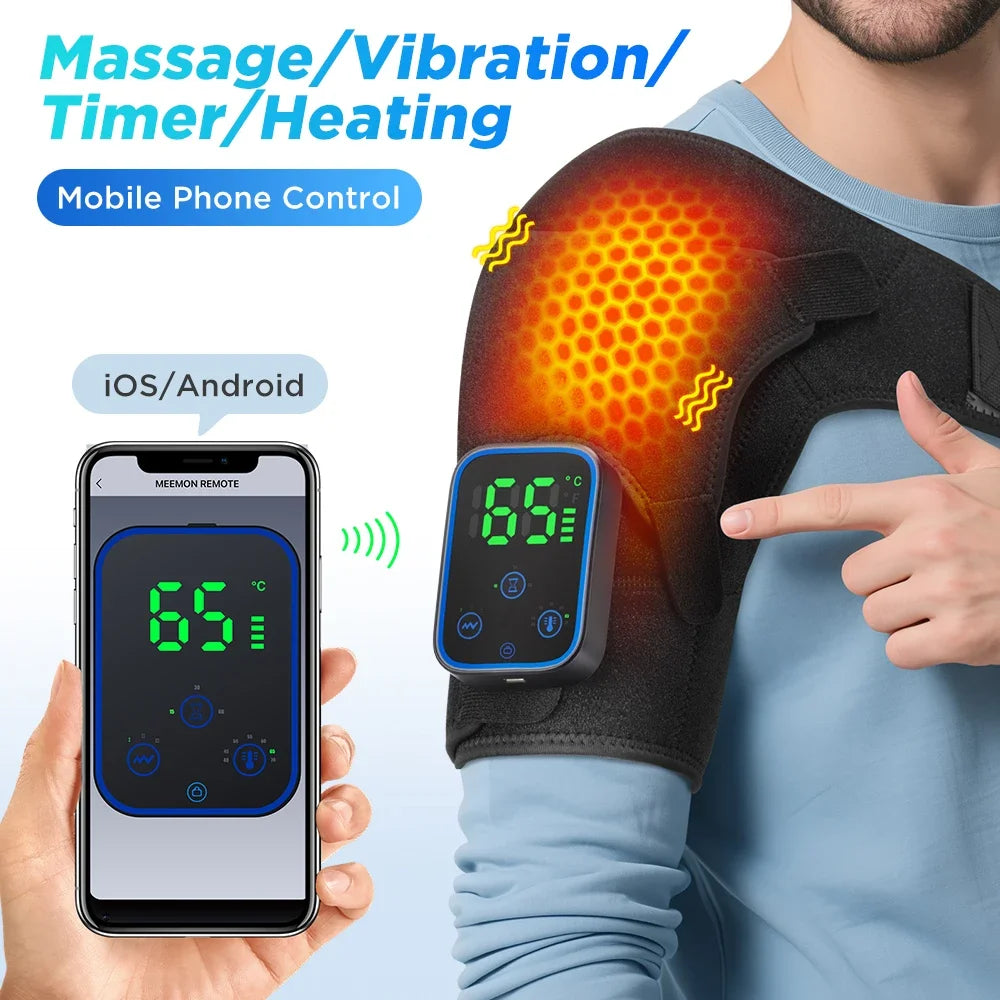 AFDEAL App Controlled Heated Shoulder Wrap With Vibration Massage