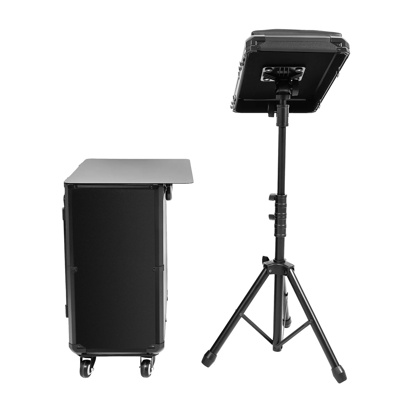 Rolling Cosmetic Case, Makeup Train Case, Tattoo Case, Metal Plate Tool Box with Adjustable Tripod, Nail Art Storage, High Capacity Organizer, PU Manganese Steel, Multi-drawer Workstation, Portable Salon Trolley for Hairstyli