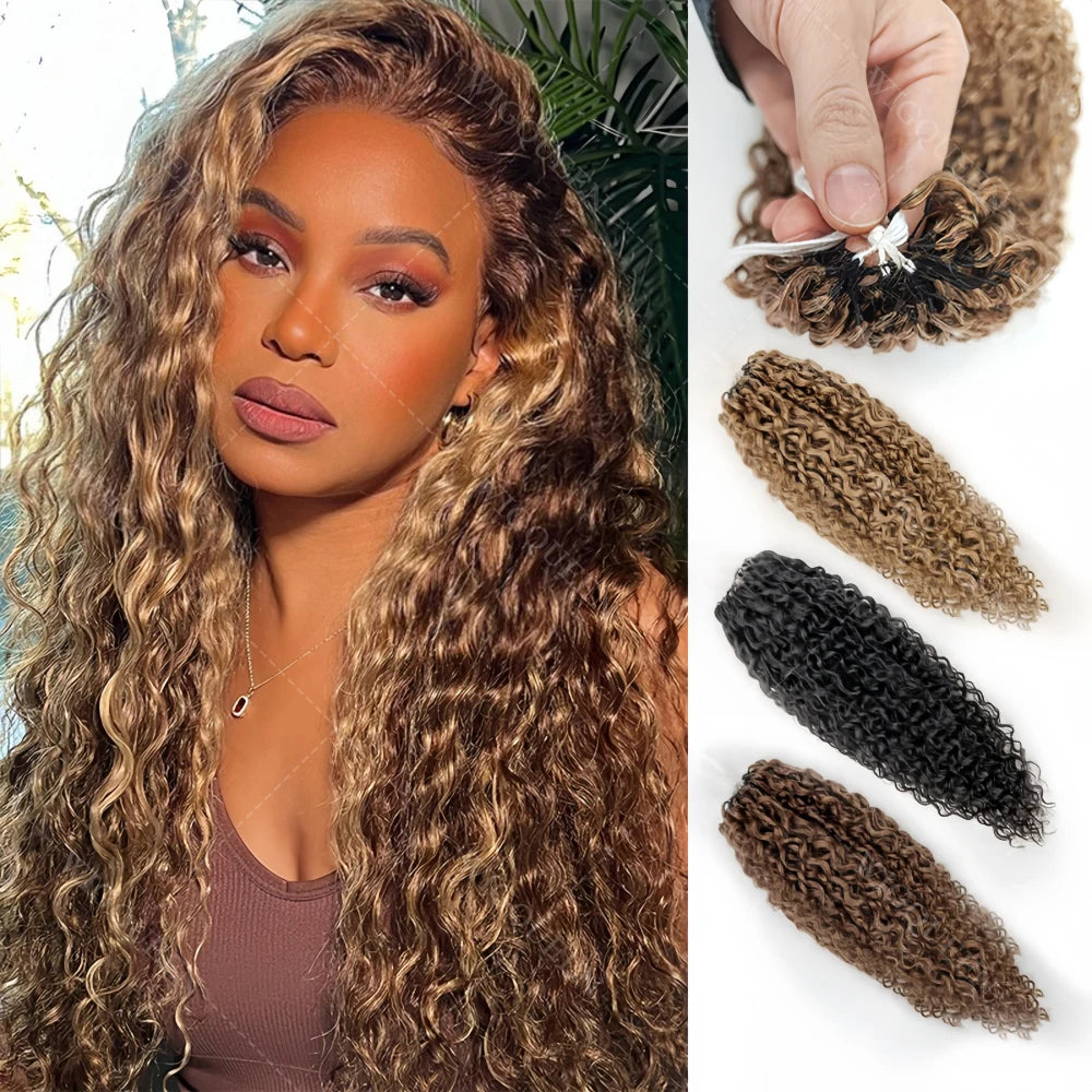 Wig Queen Human Hair Curly Crochet Bulk Extensions For Braiding