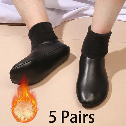 Warm Socks for Men Women 1 3 5 Pairs Winter Thick Velvet Non Slip Waterproof Socks Indoor Outdoor Anti Cold Floor Socks