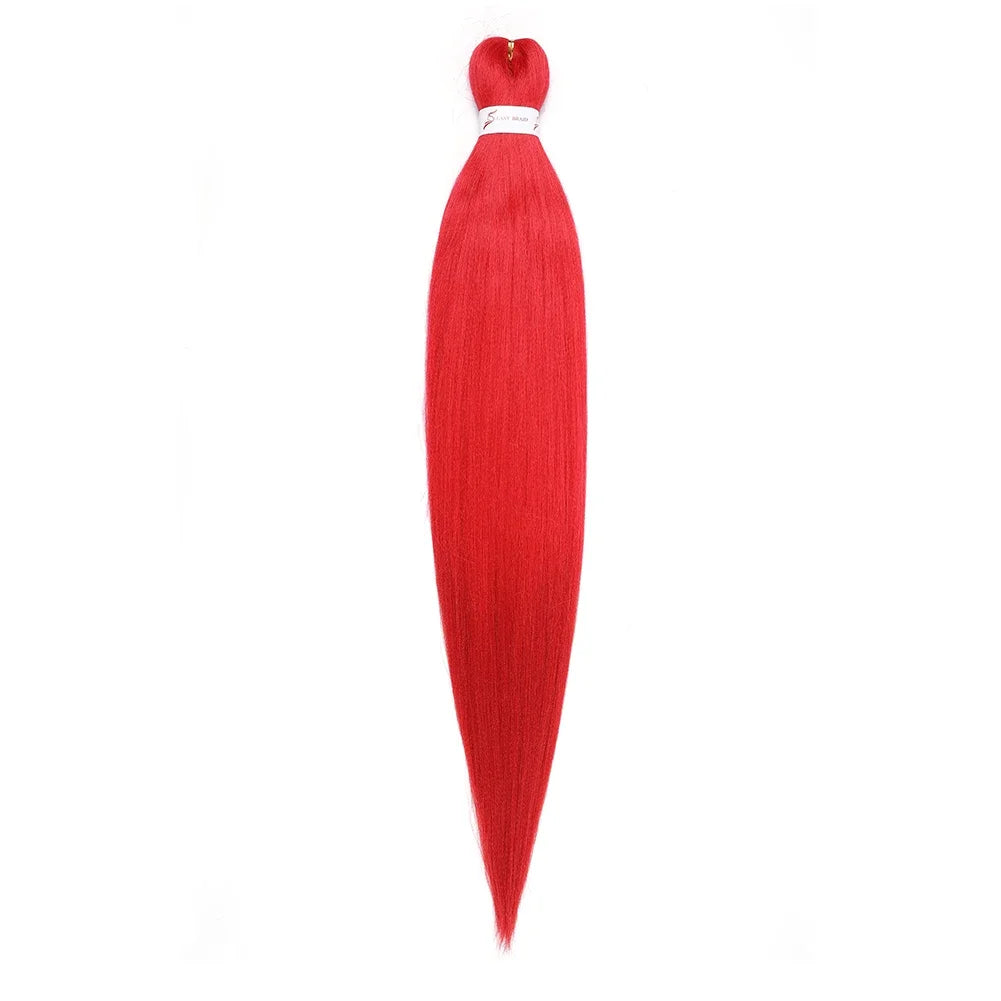 Pre-stretched Braids Hair Professional Itch Free Hot Water Setting Synthetic Fiber Ombre Yaki Texture Braid Hair Extensions