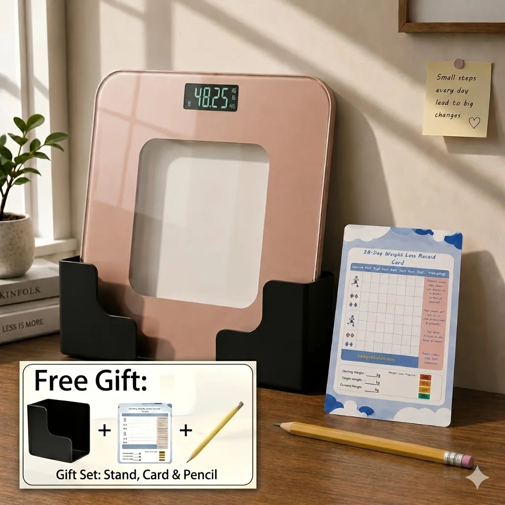 Digital Bathroom Scale, Body Weight Scale, High Precision, Large LCD Display, Max 180kg, Home Weighing Machine