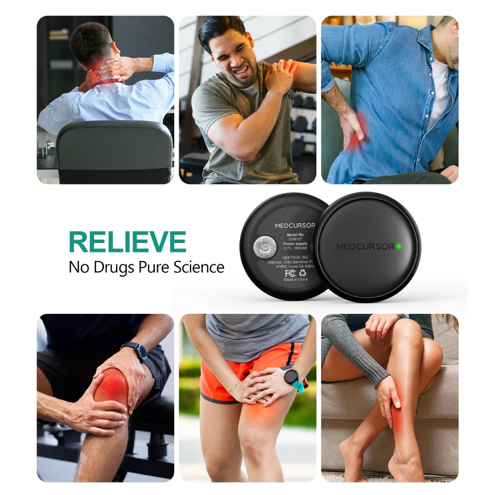 3-in-1 TENS EMS Unit Wireless, Dual Channel Muscle Stimulator 25 Intensities 8 Areas App Control Back Pain Relief Therapy