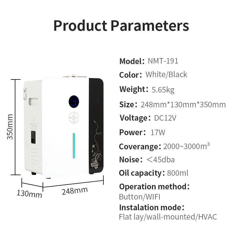 NAMSTEC Air Purifier Aroma Diffuser With WiFi 800ml Capacity
