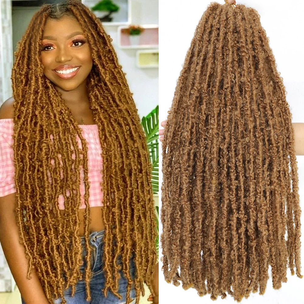 UPJO Butterfly Locs Crochet Hair Distressed Faux Locs Braiding Extensions