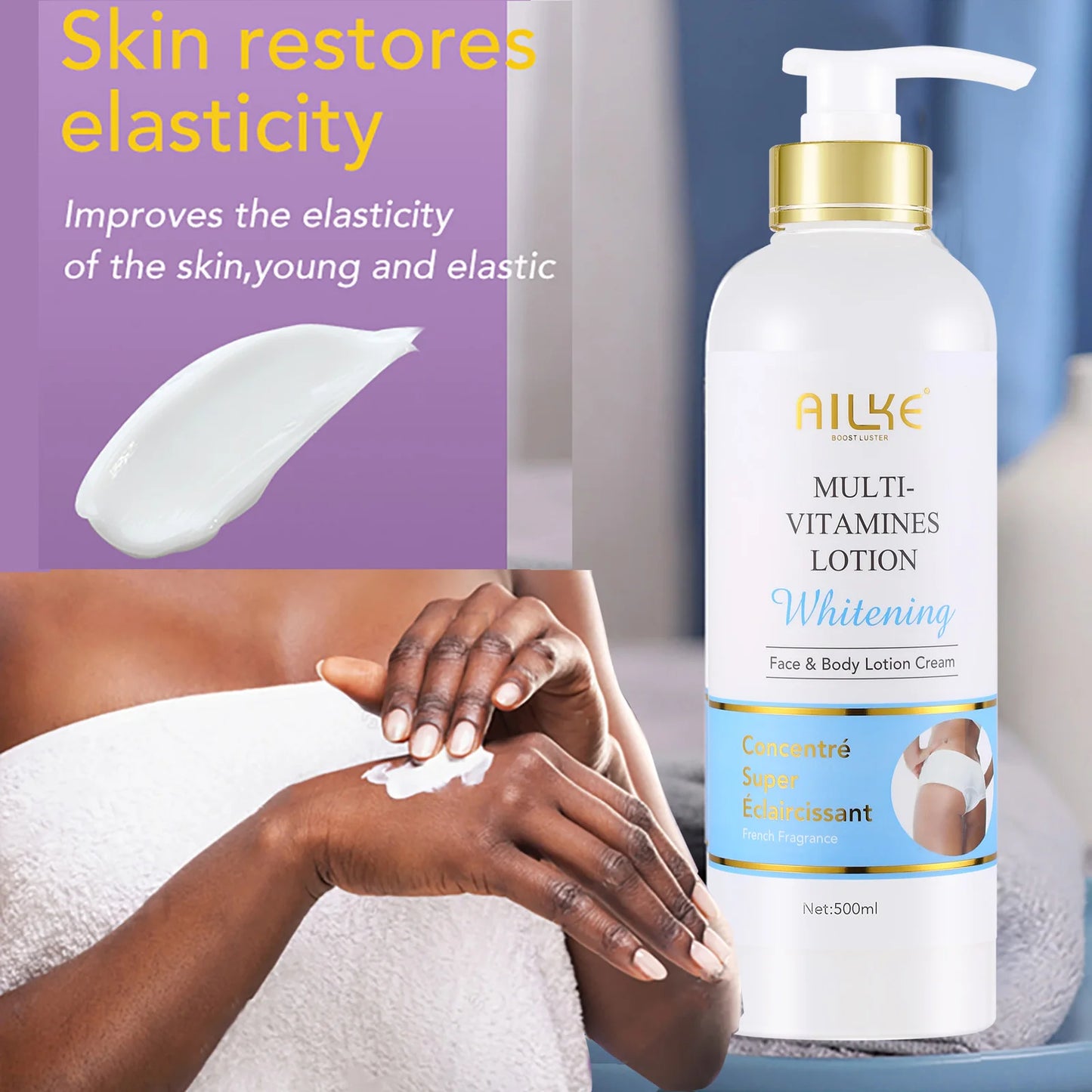 AILKE Natural Multi-Vitamin Skin Care Set, Lightening, Brightening, Nourishing, Moisturizing, Antioxidant, Remove Dark Spots