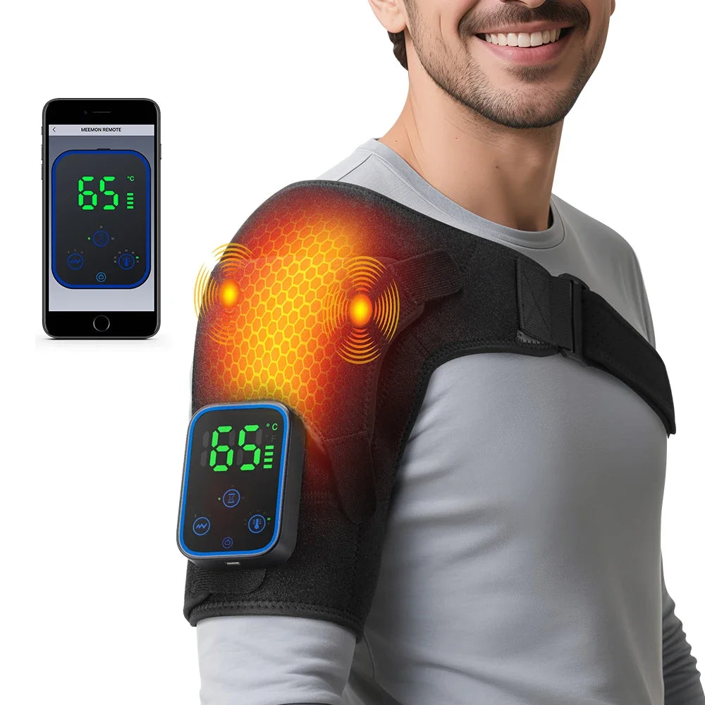 AFDEAL App Controlled Heated Shoulder Wrap With Vibration Massage