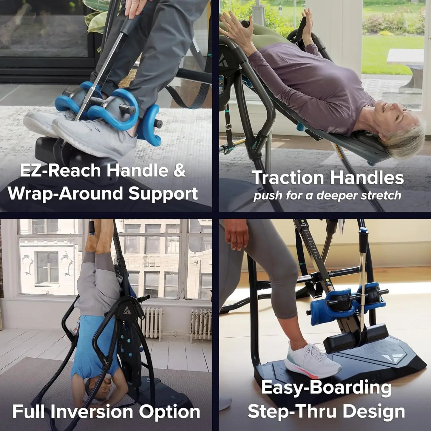 2025NEW FitSpine LX9 Inversion Table, Deluxe Easy-Reach Ankle Lock, Decompression Surface，UL Safety Certified,Heavy-Duty 300 lb