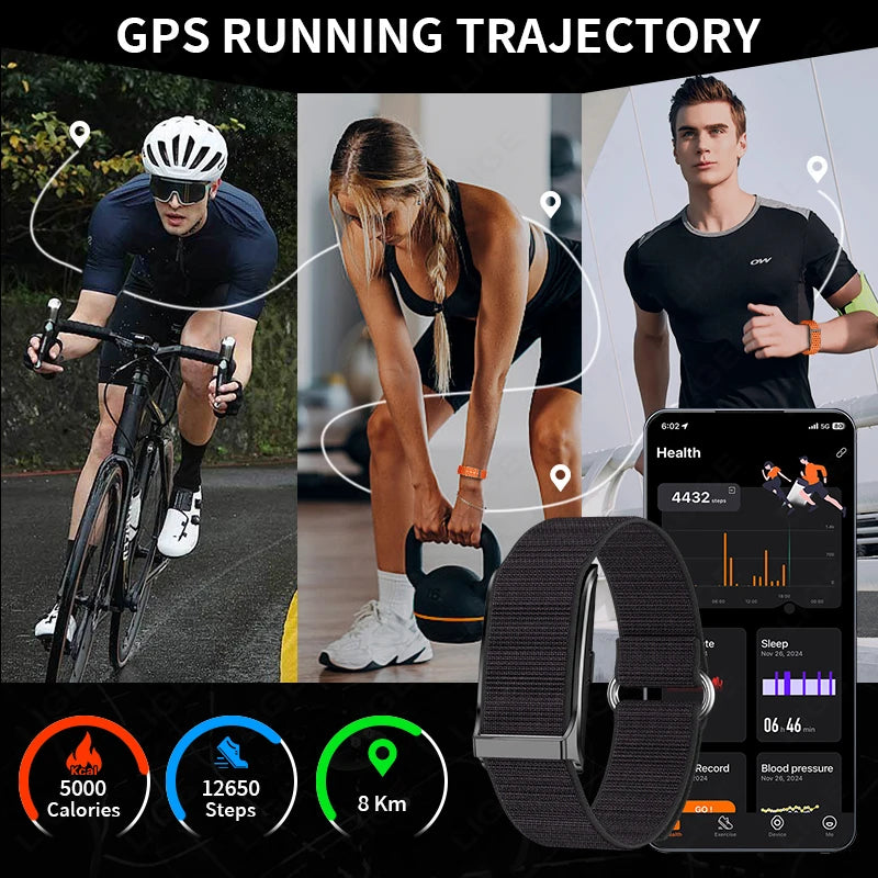 LIGE Screenless Smart Bracelet Heart Rate And Blood Pressure Monitor