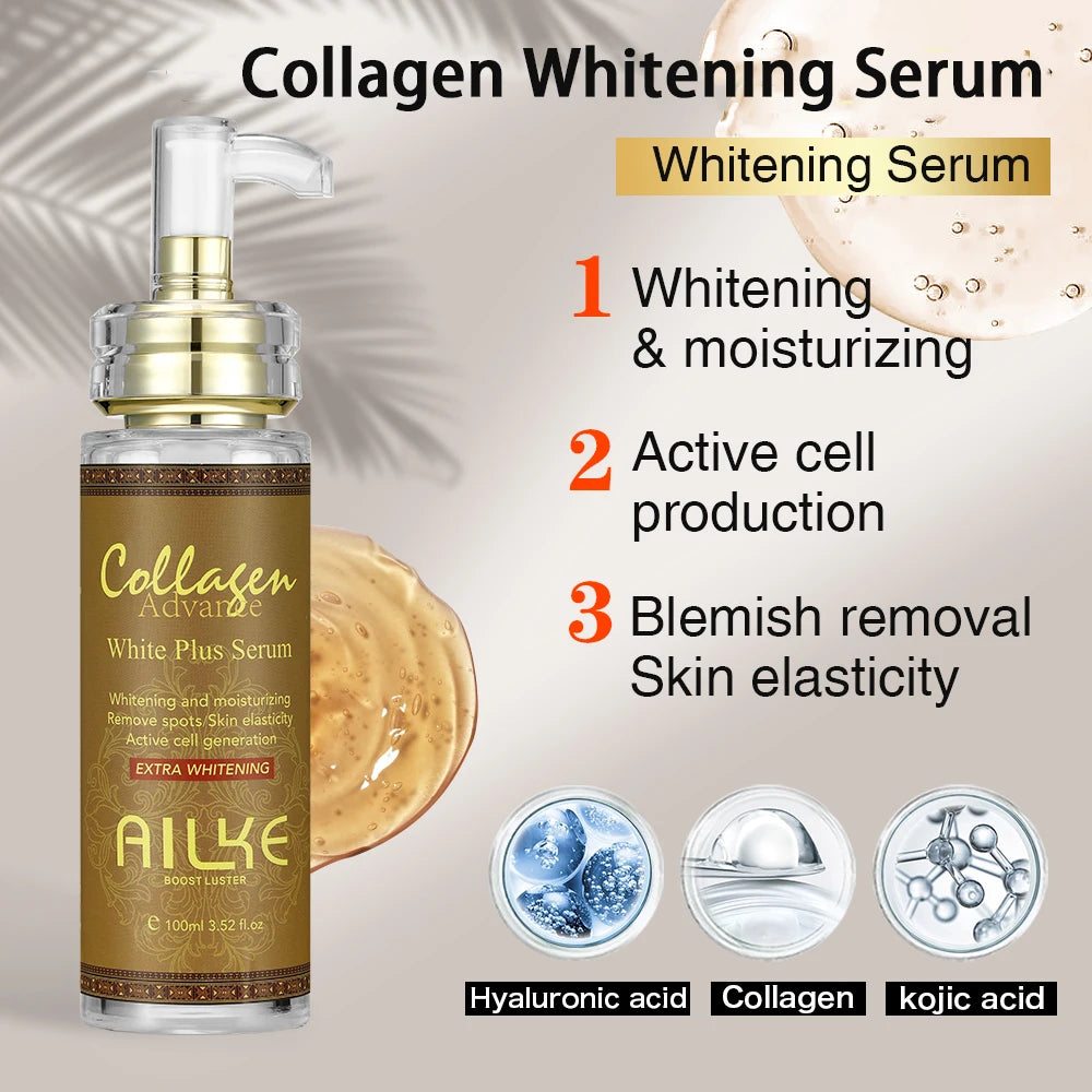 AILKE Skin Glowing Face Serum, Even Toning With Glutathione, Vitamin A,C,E 100ml, Clean Skin, Improves Dull Skin