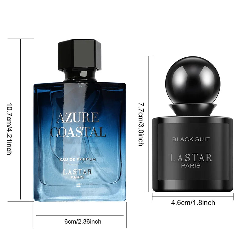LASTAR Men's Perfume Set, 80ml/2.71fl oz, Lemon & Cedar, long-lasting fragrance. Christmas/New Year gifts. Dating atmosphere.