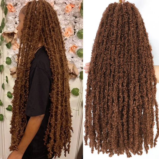 UPJO Butterfly Locs Crochet Hair Distressed Faux Locs Braiding Extensions