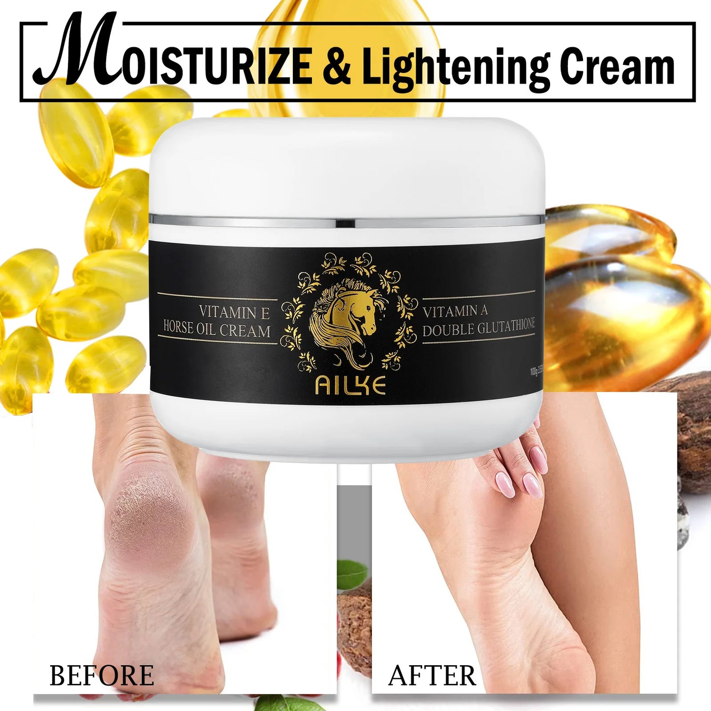 AILKE Skin Whitening Face Serum, Reduce Spots, Moisturizing, Even Skin Tone, With Organic Collagen, Skin Lightening Body Serum