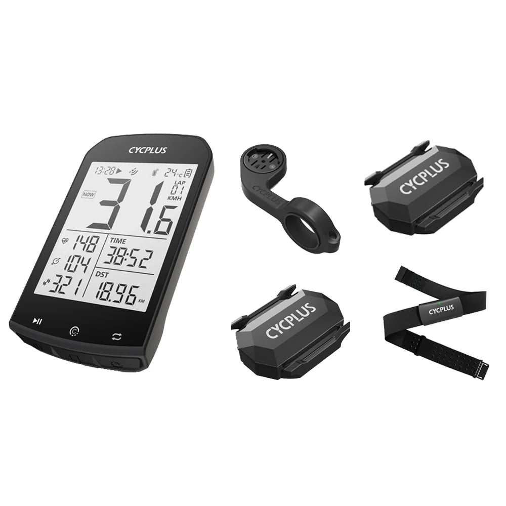 CYCPLUS M1+Z1 Cycling GPS Wireless Bike Computer With BLE 5.0/ANT+ with 2.9" LCD Screen Auto Backlight IPX6 Waterproof