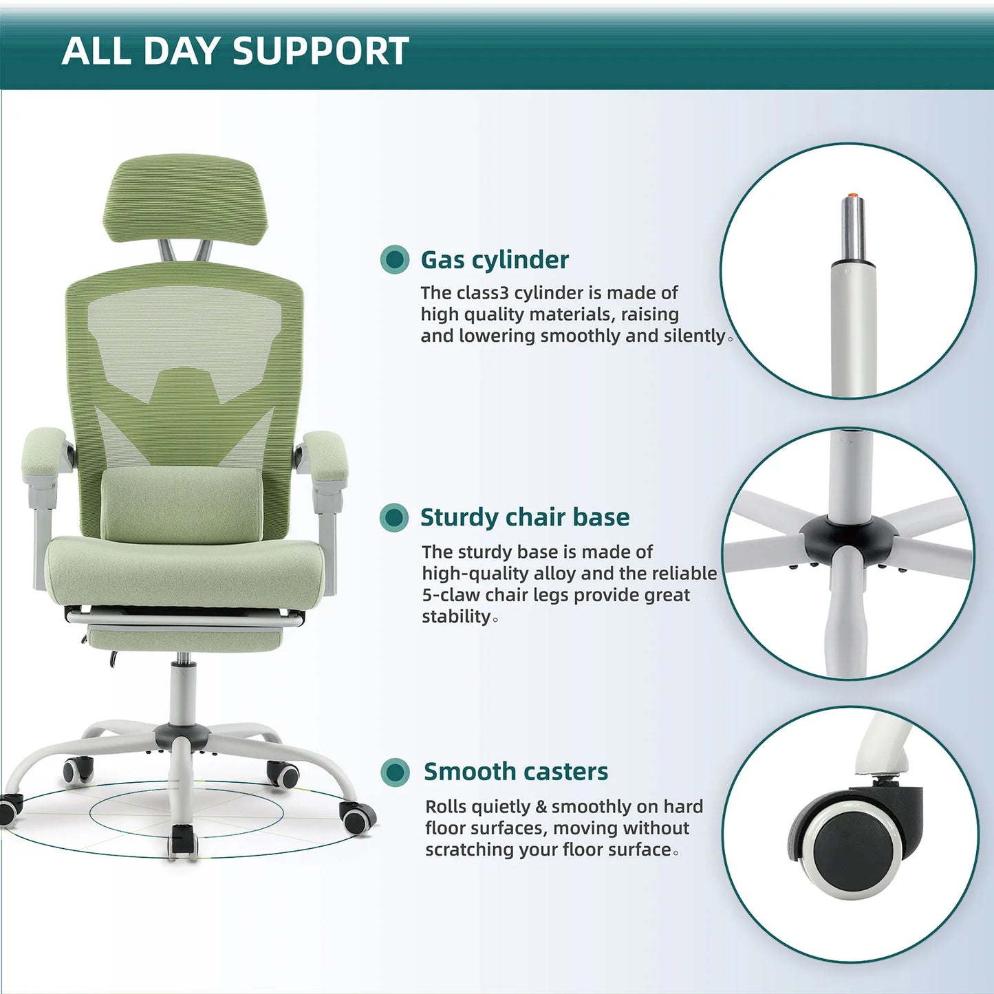 JHK Ergonomic Reclining High Back Mesh Living Room Gaming Chair