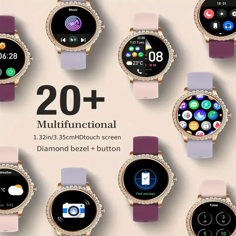 smart Watches for Women for Android and for iPhone Full Touch Screen Watch 100+ Sports Mode Fitness Tracker Watch