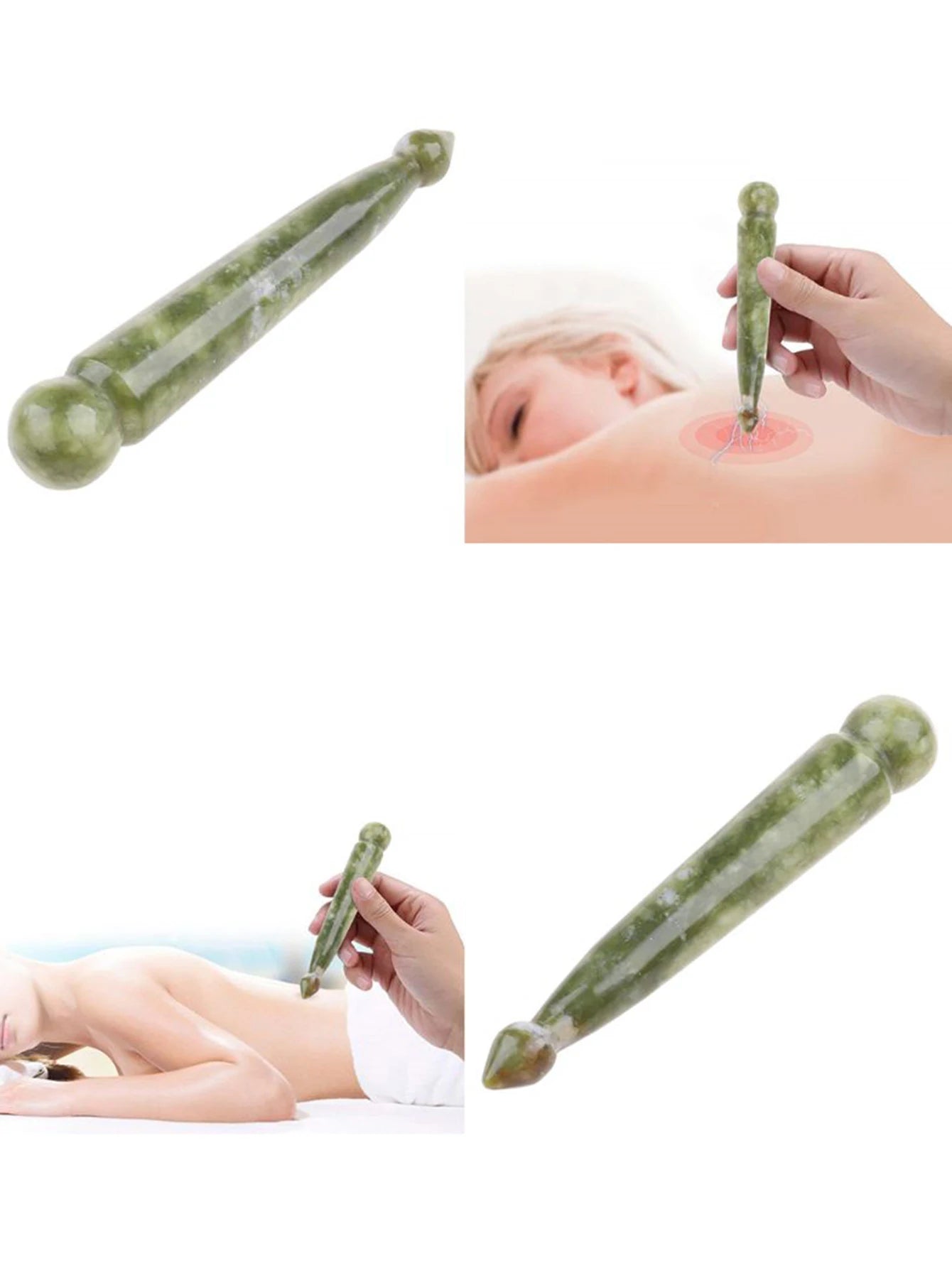 Jade Gua Sha Massage Stick for Face and Body Acupoint