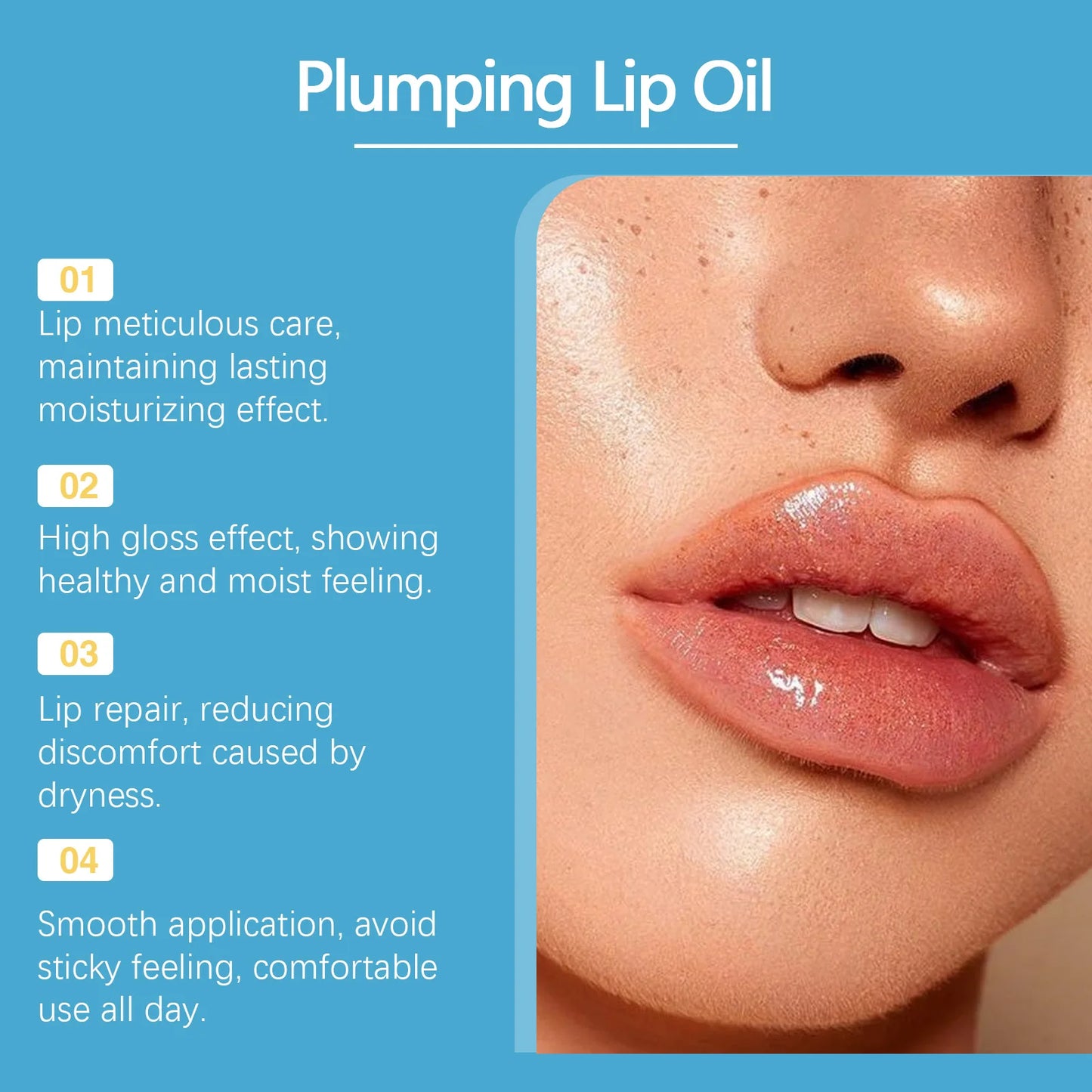 EELHOE Lip Hydrating Oil 4ml Winter Moisturizing Nourishing Lip Gloss Treatment Dry Chapped Lips Repair Lip Care Non Sticky