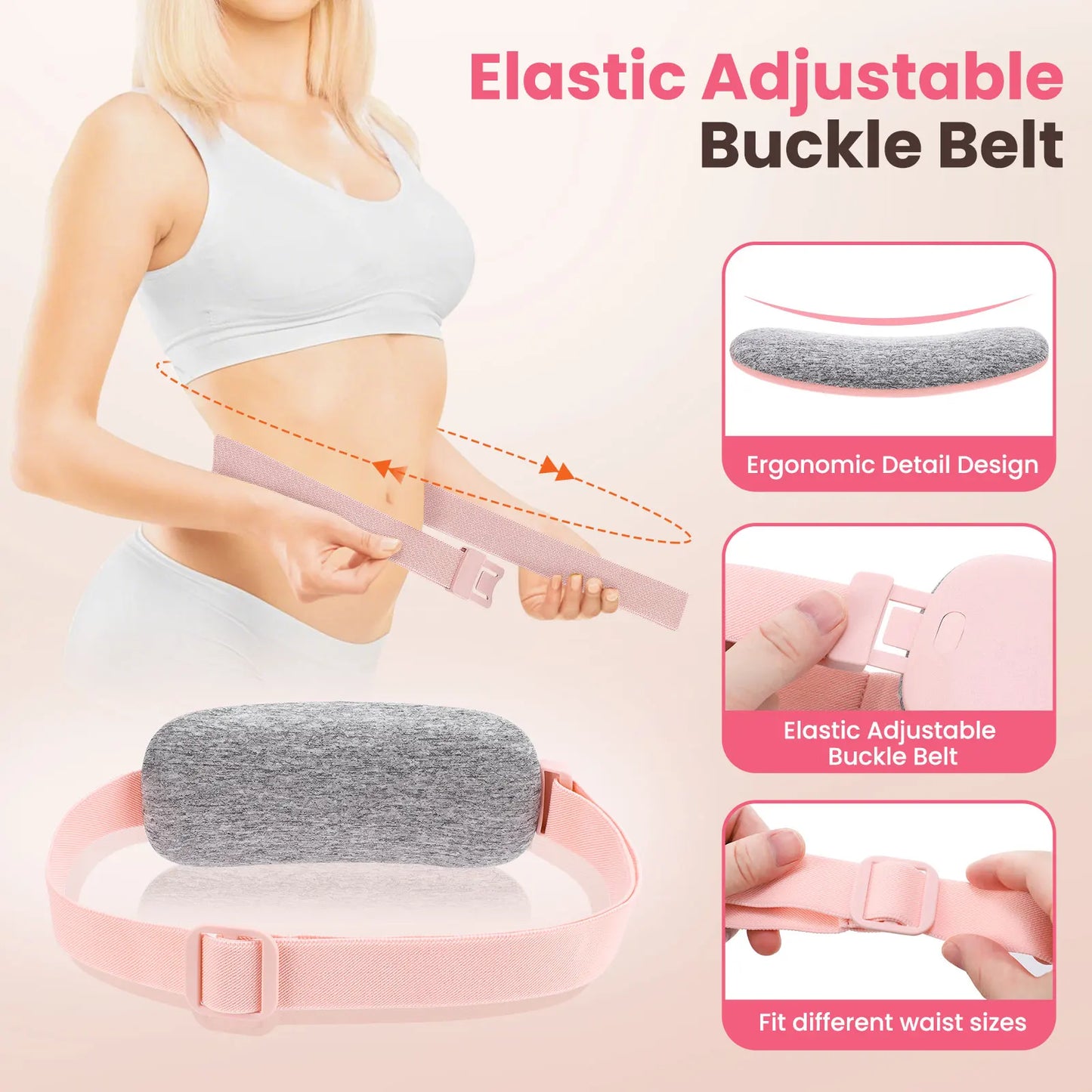 US Stock Electric Abdomen Heating Waist Massager Belt for Period Menstrual Heated Pad for Relief Menstrual Spasm Warm PalaceBelt