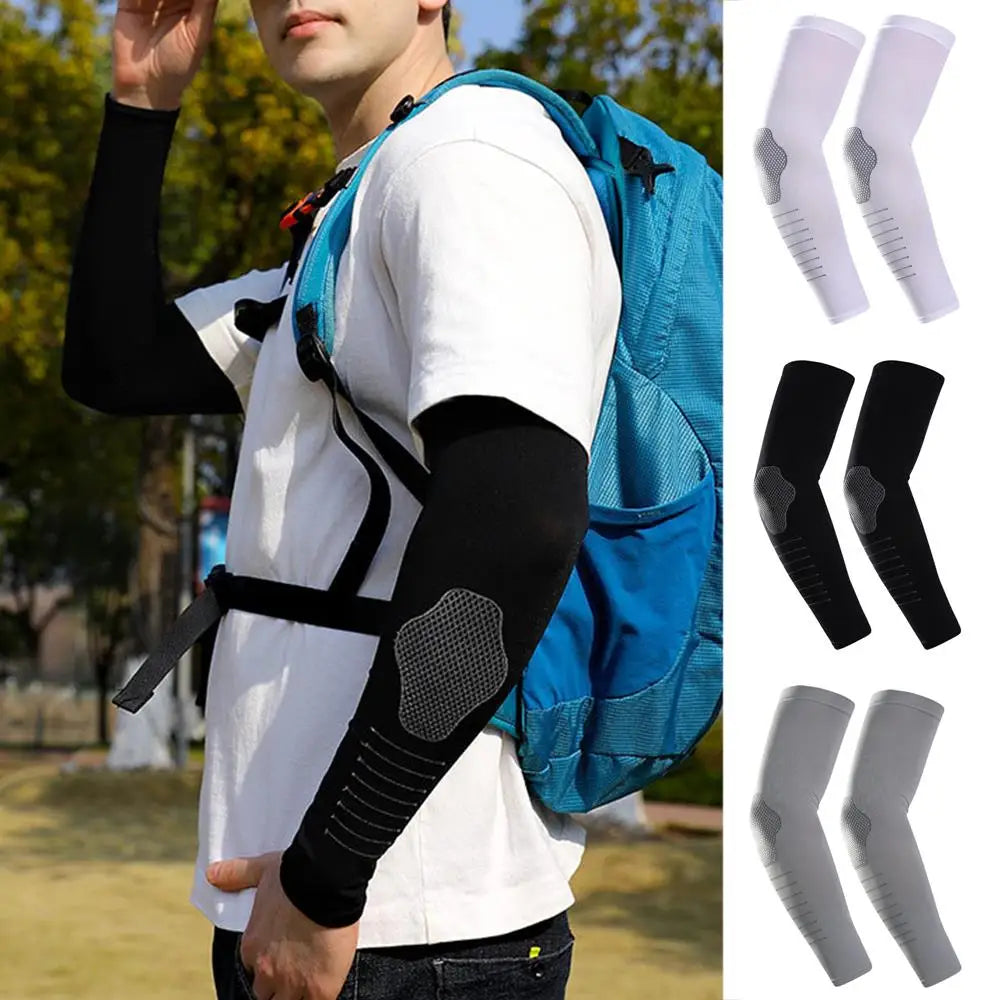 Ice Silk arm sleeves man Anti-sunburn sleeve uv protection Fingerless gloves Cycling Sports Fishing Driving Breathable Outdoor