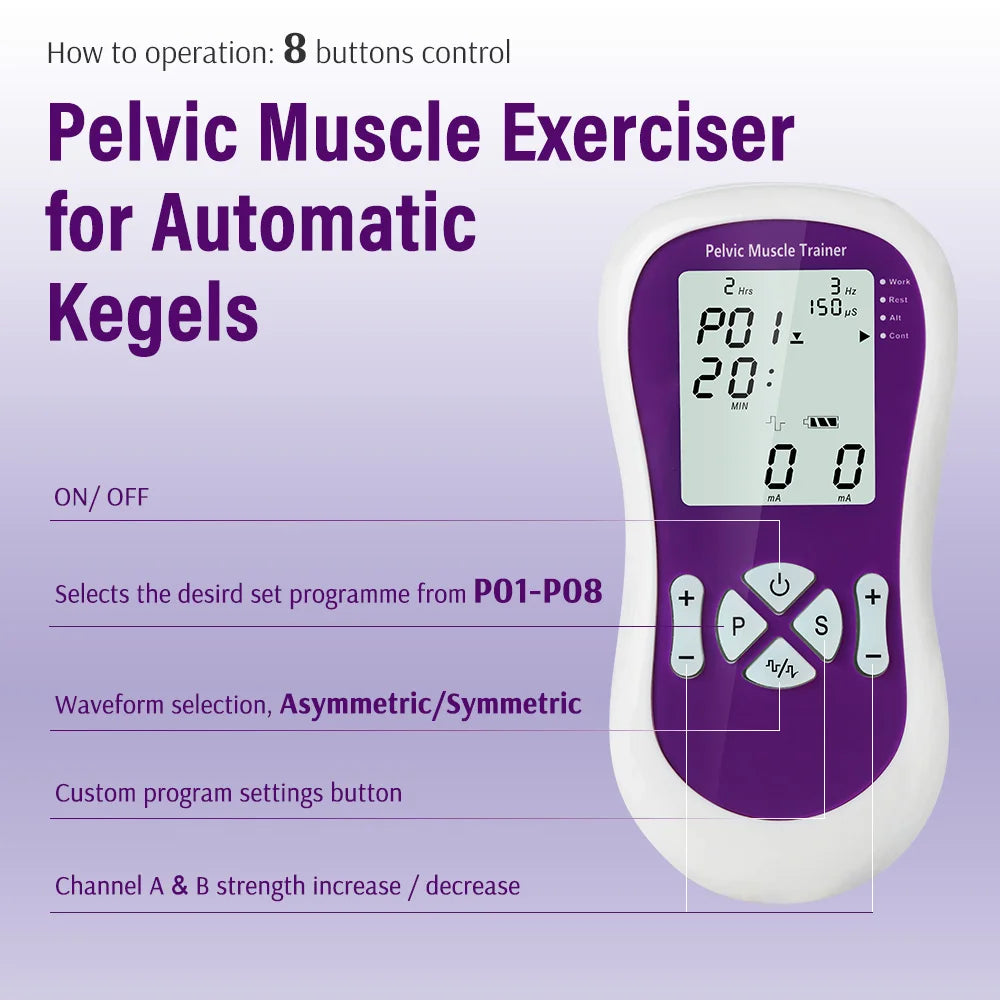 Pelvifine kegel Exerciser Pelvic Floor Muscle Stimulator for Improve relaxation, Relieve Incontinence with Probe for Women