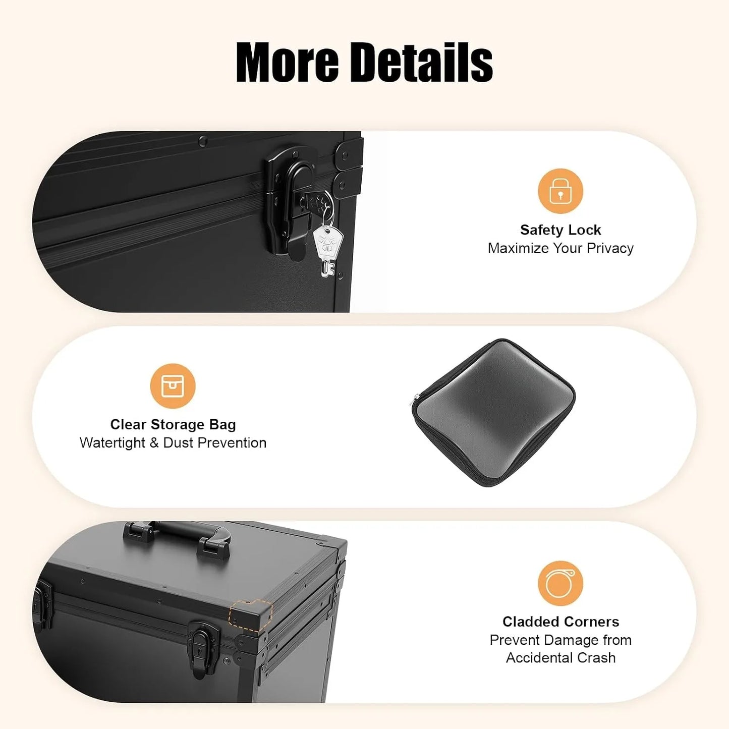 Rolling Makeup Train Case with 4 Drawers&6 Wheels, Foldable Makeup Nail Desk with Safety Lock&Movable Partition, Lockable Manicure Case for Technician Workstation Salon (Black)