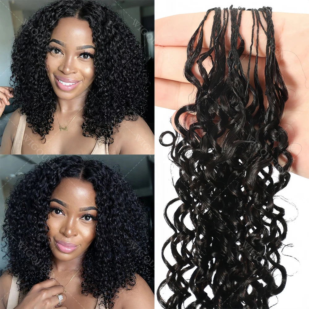 Wig Queen Human Hair Curly Crochet Bulk Extensions For Braiding