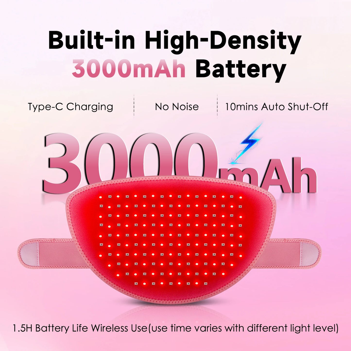 Astarexin Red Light Infared Therapy Warm Palace Belt Menstrual Heating Pad Waist Abdominal Period Uterus Massage Mat Pain Relief